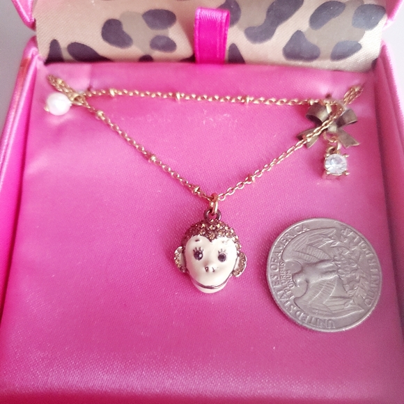 Sale ❤️ Vintage Betsey Johnson Monkey Necklace NWT - Picture 4 of 7